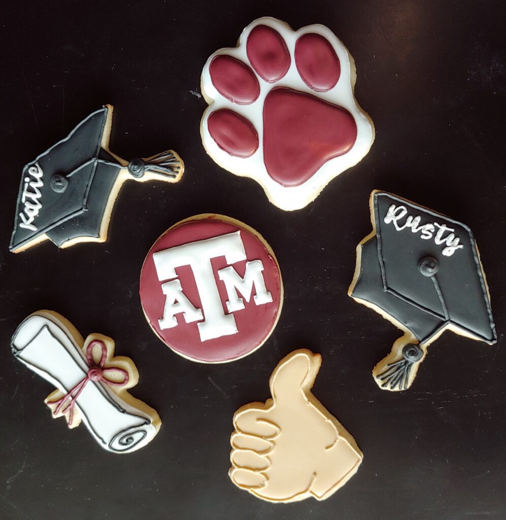 Texas A&M graduation cookies