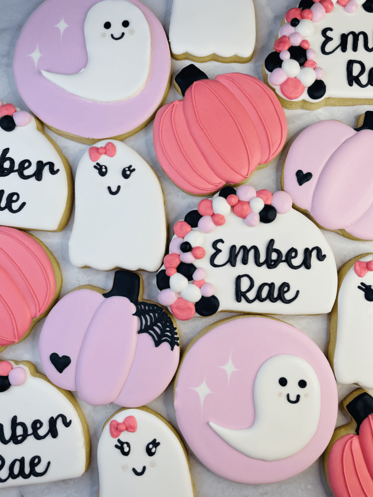 ghost baby shower cookies