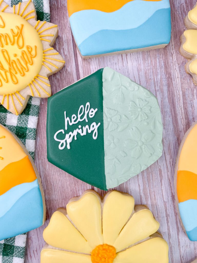 spring textured cookies