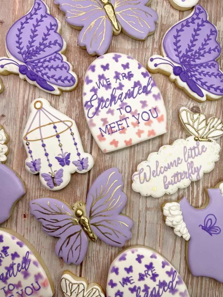 enchanted to meet you baby shower taylor swift cookies